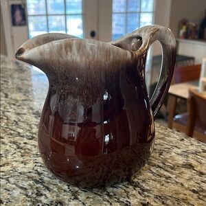 Vintage McCoy Brown Ceramic Pitcher